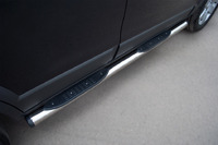 Пороги труба с накладками Chevrolet Captiva 2012 (d76) #2