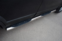 Пороги труба с накладками Chevrolet Captiva 2012 (d76) #3