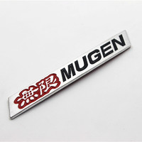 Шильд - эмблема алюминиевая Honda "Mugen" красная