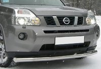 Защита переднего бампера (дуга) Nissan X-Trail T31 2009+ (одинарная)