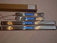 Накладка на пороги с подсветкой Prado 150 (метал)