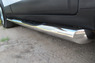 Пороги труба с накладкой Chevrolet Captiva 2013- (d76)