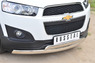 Защита переднего бампера (дуга) Chevrolet Captiva 2013- (75*42/75*42)