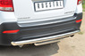 Защита заднего бампера (дуга) Chevrolet Captiva 2013- (d63/42) декор паз