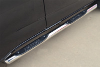 Пороги труба с накладкой Chevrolet Trailblazer 2013 (d76)
