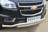 Защита переднего бампера - дуга (волна) Chevrolet Trailblazer 2013 (75*42-d63)