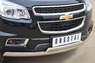 Защита переднего бампера - дуга Chevrolet Trailblazer 2013 (75*42/75*42)