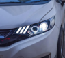 Фары тюнинг Honda Fit 2013+ "Red Eye"