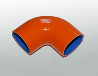 Патрубок силиконовый Samco оранжевый 76-83мм 90 градусов