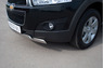 Защита переднего бампера - овалы Chevrolet Captiva 2012 (75*42/75*42)