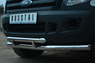 Защита переднего бампера - дуга (с декор. элем.) Ford Ranger 2012 (d76/63)