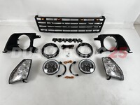 Решетка радиатора и фары тюнинг LED Toyota Land Cruiser Prado 90/95