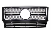 Решетка радиатора Mercedes G-class W463 / G65 AMG style 2015 (черная + хром)