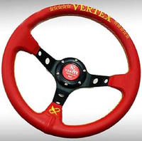 Руль спортивный "Vertex" красный с выносом