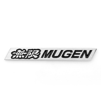 Шильд - эмблема алюминиевая Honda "Mugen" черная