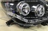 Фары (оптика) диодные Toyota Land Cruiser Prado 150 2014 + линза + ангельские глазки (черные) Тайвань