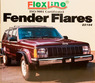 Фендера резиновые Fender Flares +5см черные от FlexLine