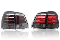 Стопы диодные на Toyota Land Cruiser 200 (стиль Lexus LX570) дымчатые + хром