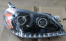 Оптика (фары) светодиодные Toyota Mark 2 JZX110 2002-2004 линза + ангельские глазки черные
