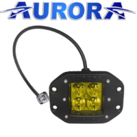 Светодиодная фара Aurora ALO-T-E-2-E4T 4 диода 40W ЗОЛОТО ВРЕЗНАЯ