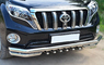 Фары (оптика) диодные рестайлинг Toyota Land Cruiser Prado 150 2014 + линза