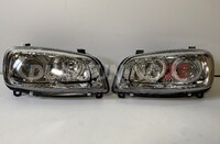 Фары (оптика) с ангельскими глазками Toyota Rav4 96-99 линза светлые